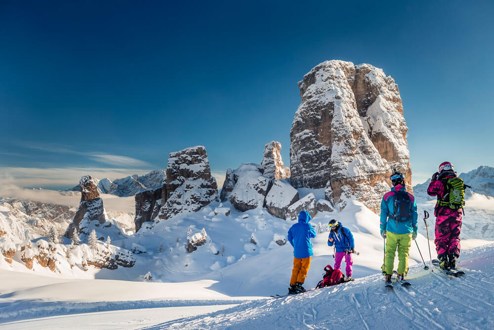 wintersport italie italiaanse alpen